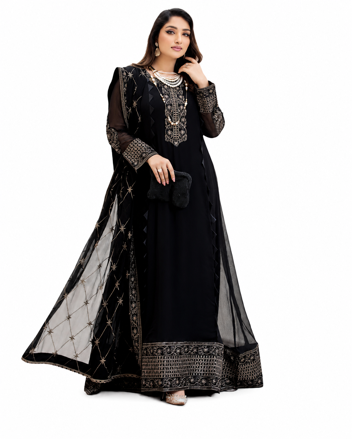 Royal Noir Embroidered Luxury Suit