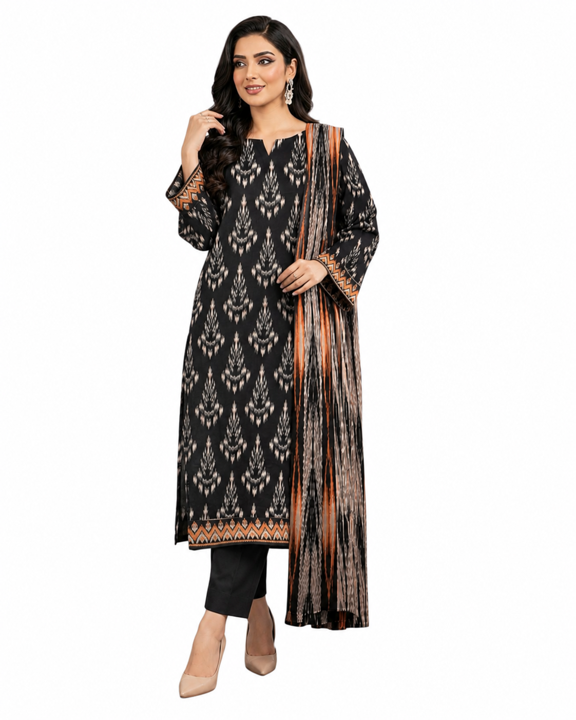 Zoey Fashion Lawn Collection Vol-06 D-14 Digital Printed 3-Piece Suit