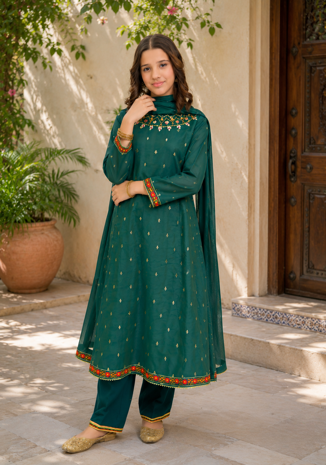 Embroidered Luxury Lawn 2-Piece Suit- AK2266