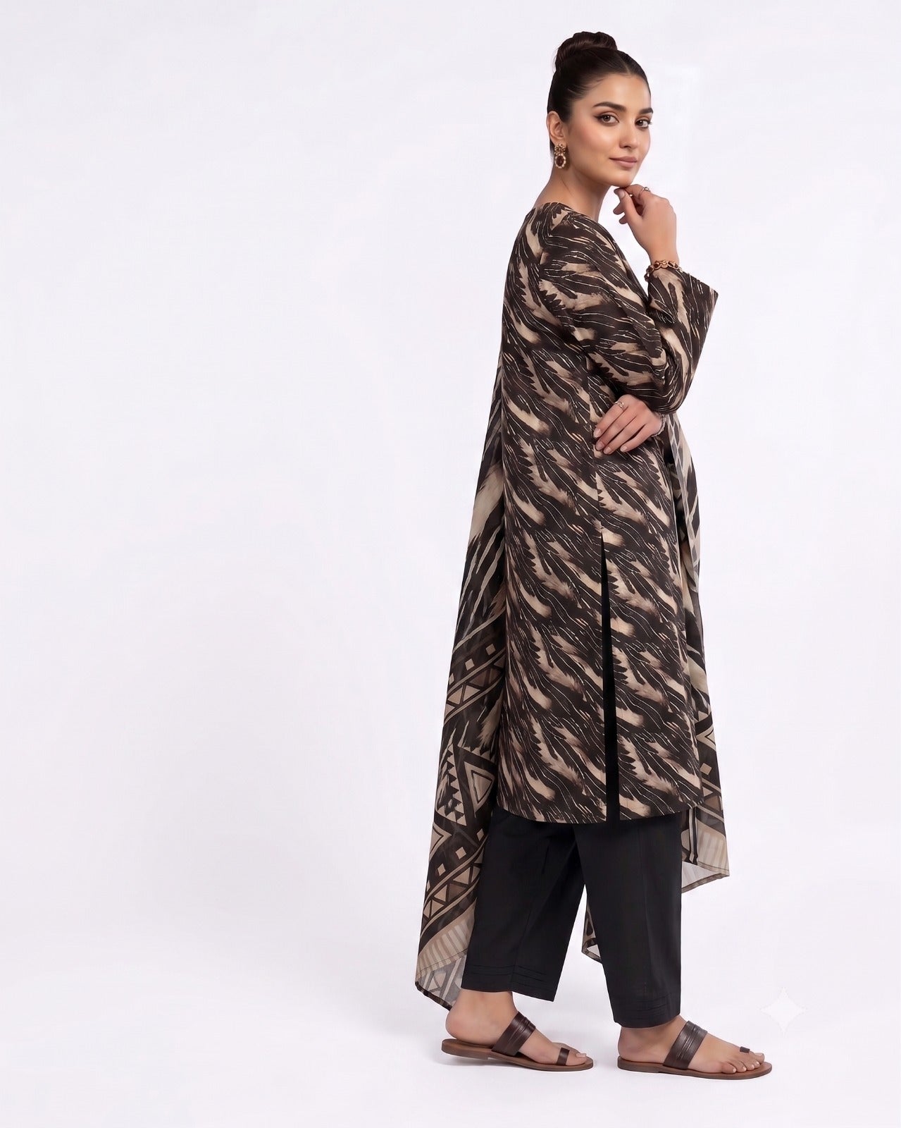 Earthy Essence Printed Lawn Suit