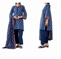Orient Classic Blue Printed Lawn 3-Piece Suit