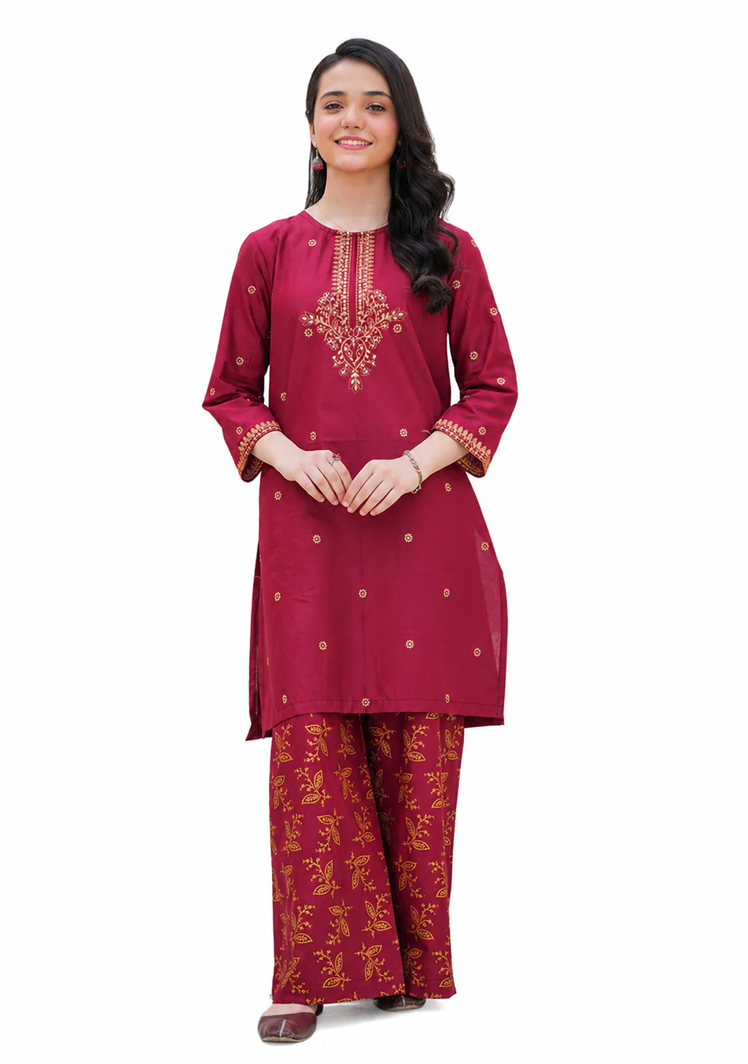 Brand: Rumi's Kids  Collection: Embroidered Luxury Lawn  Product Code: AK-2286  Style: 2-Piece (Shirt & Trouser)
