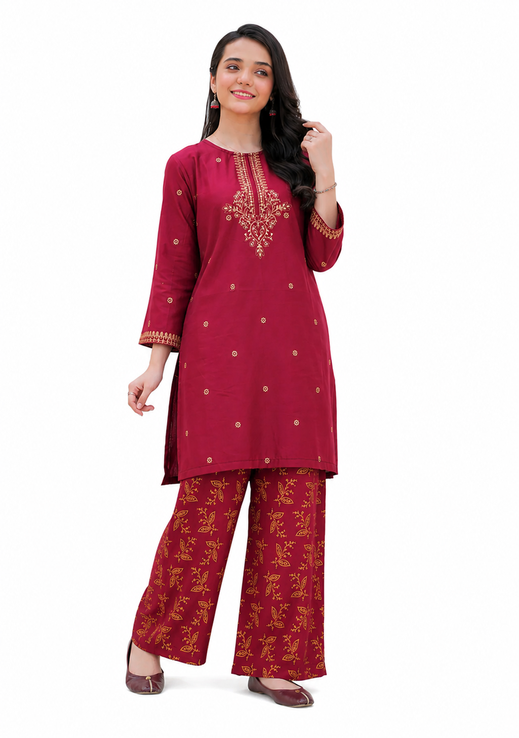 Brand: Rumi's Kids  Collection: Embroidered Luxury Lawn  Product Code: AK-2286  Style: 2-Piece (Shirt & Trouser)