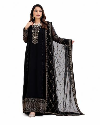 Royal Noir Embroidered Luxury Suit
