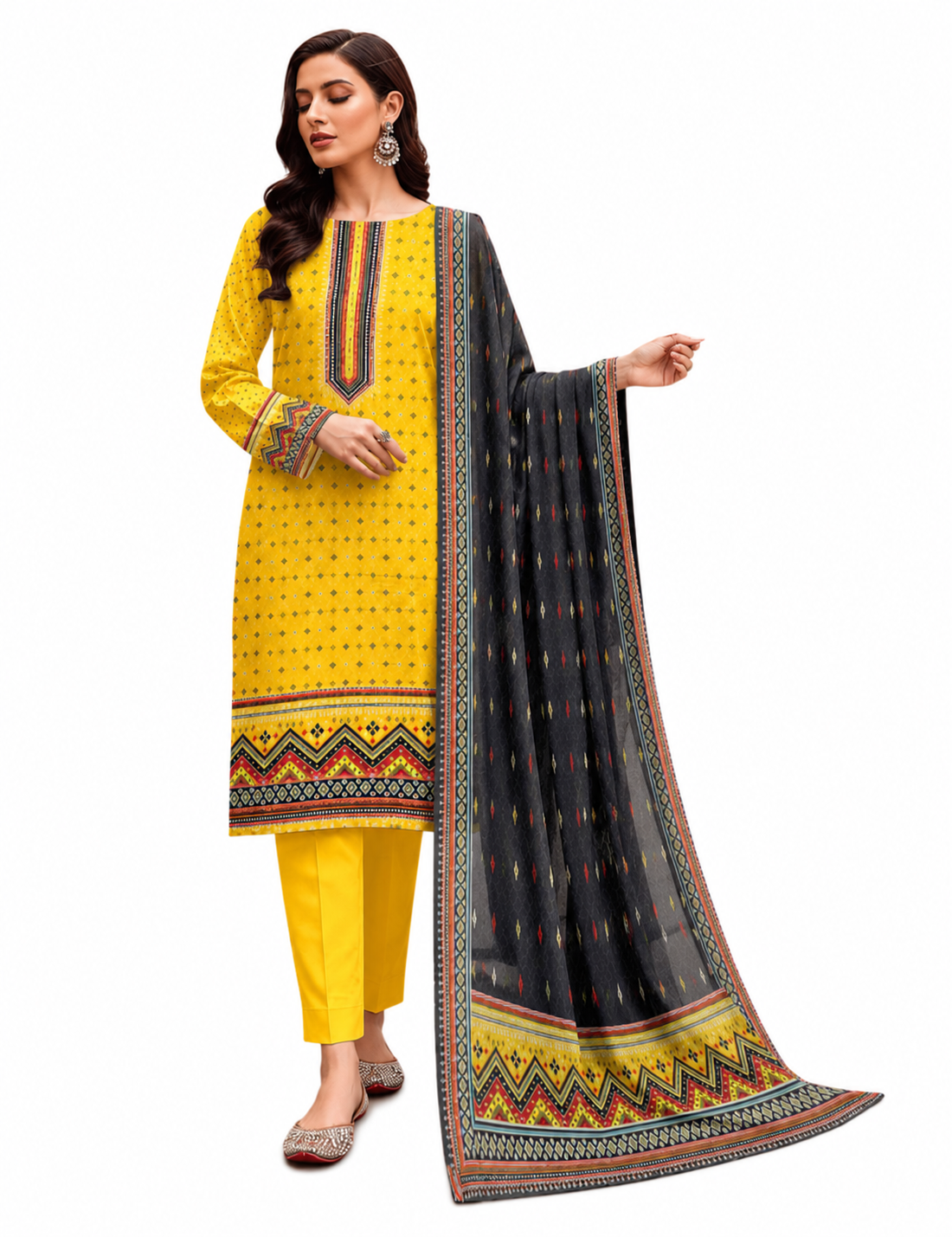Zoey Fashion Lawn Collection Vol-02 D-08 Digital Printed 3-Piece Suit