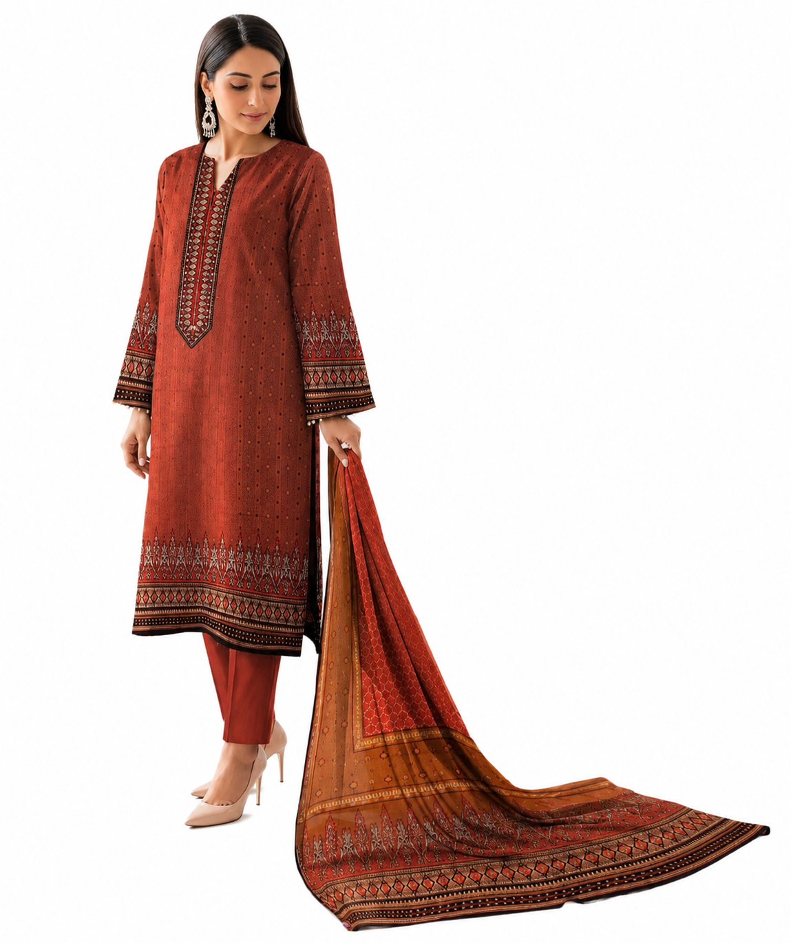 Zoey Fashion Lawn Collection Vol-04 D-09 Digital Printed 3-Piece Suit