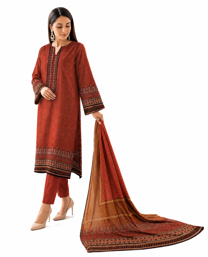 Zoey Fashion Lawn Collection Vol-04 D-09 Digital Printed 3-Piece Suit