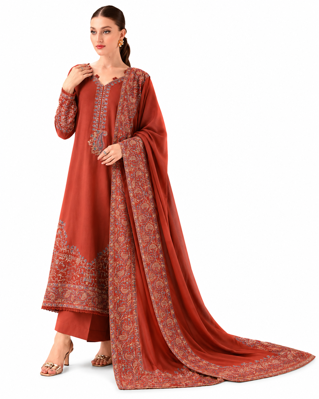 BATIK Premium Embroidered Luxury Lawn 3-Piece Suit