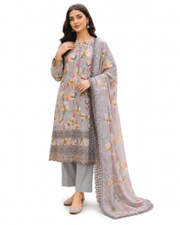 Baroque Zayan Collection – Misty Blossom Digital Lawn 3-Piece Suit