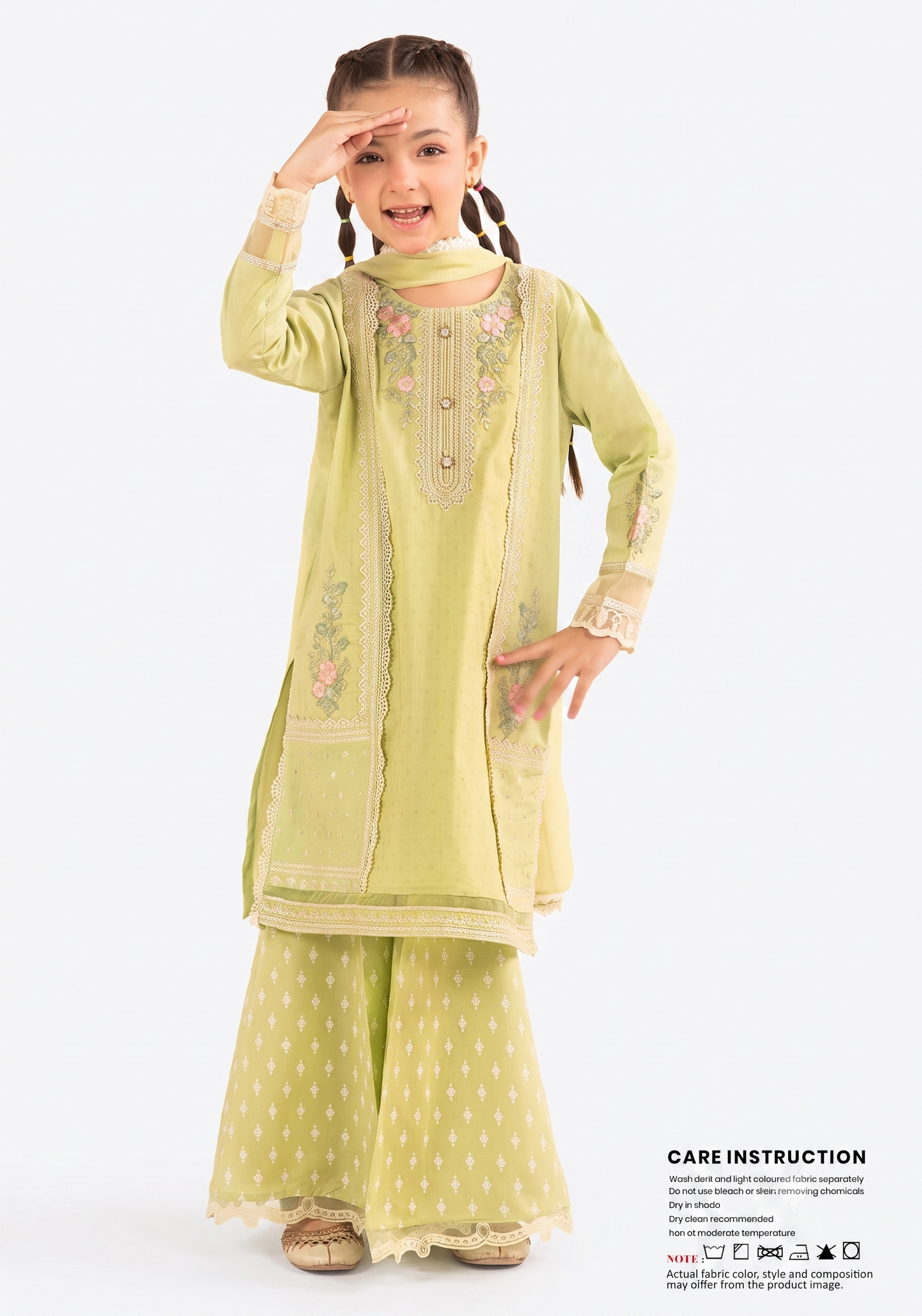 Brand: Maria.B. Kids  Collection: Embroidered Luxury Lawn  Product Code: AK-2265  Style: 2-Piece (Shirt & Trouser)