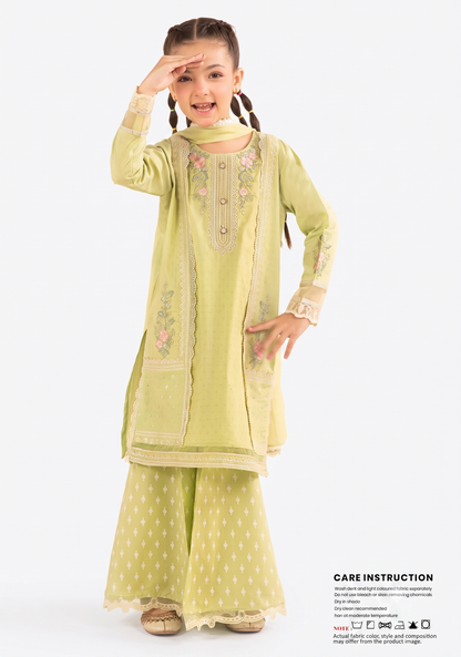 Brand: Maria.B. Kids  Collection: Embroidered Luxury Lawn  Product Code: AK-2265  Style: 2-Piece (Shirt & Trouser)