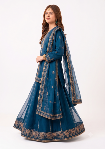 Brand: Rumi's Kids  Collection: Embroidered Luxury Lawn  Product Code: AK-2277  Style: 2-Piece (Shirt & Trouser)