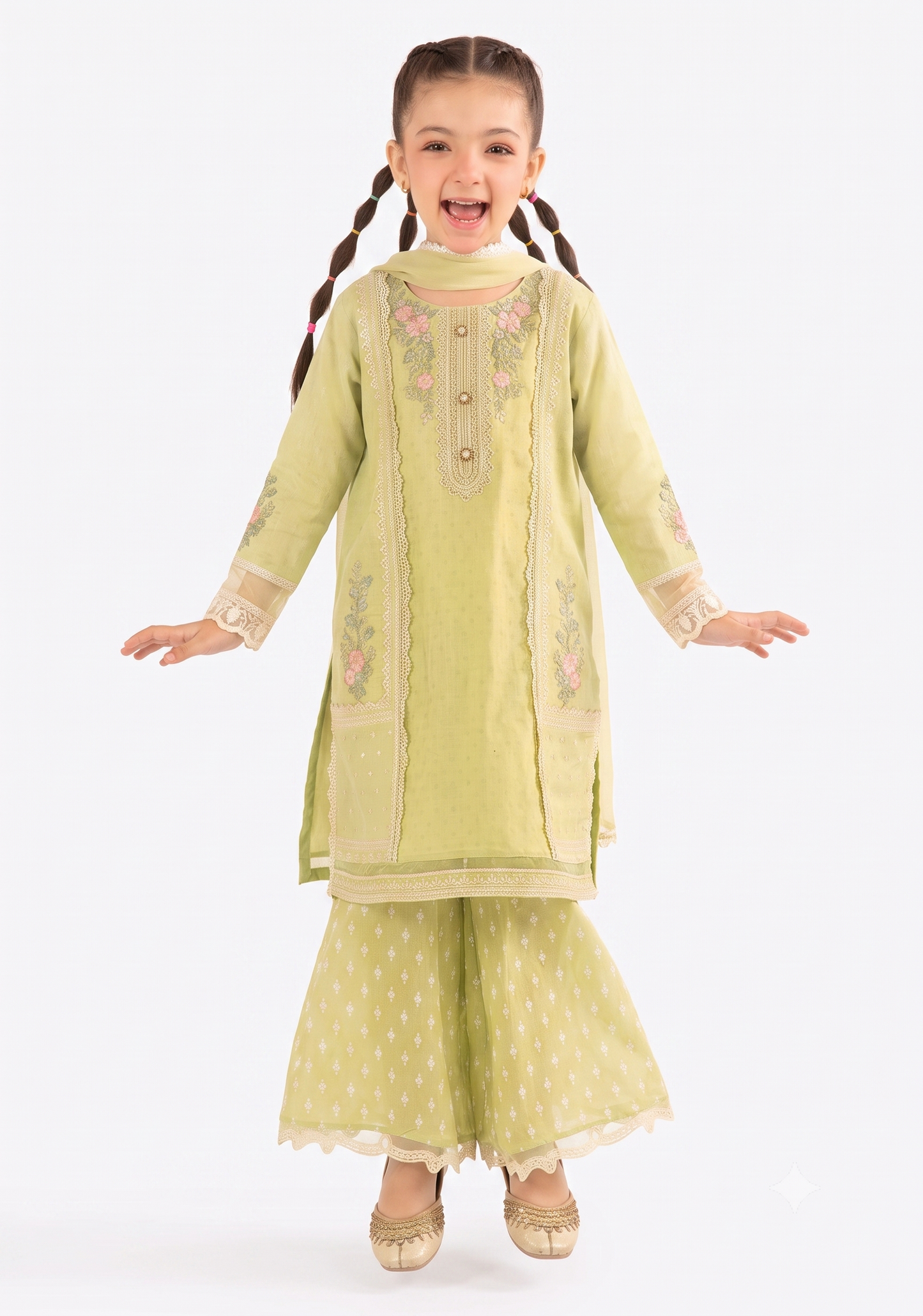 Brand: Maria.B. Kids  Collection: Embroidered Luxury Lawn  Product Code: AK-2265  Style: 2-Piece (Shirt & Trouser)