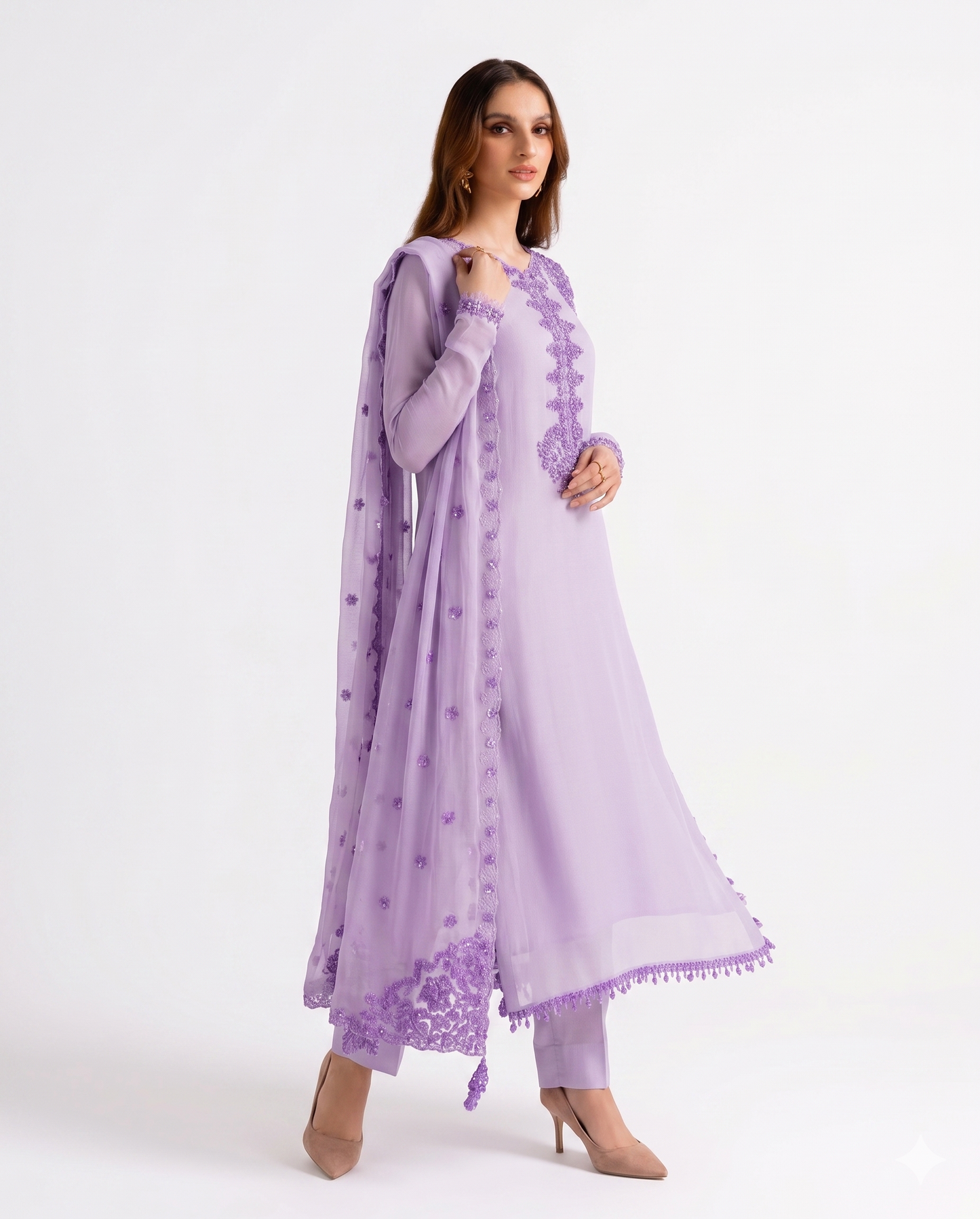 Embroidered Luxury Lawn | AK-3407