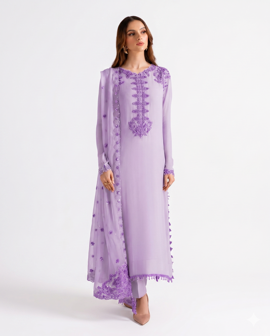 Embroidered Luxury Lawn | AK-3407