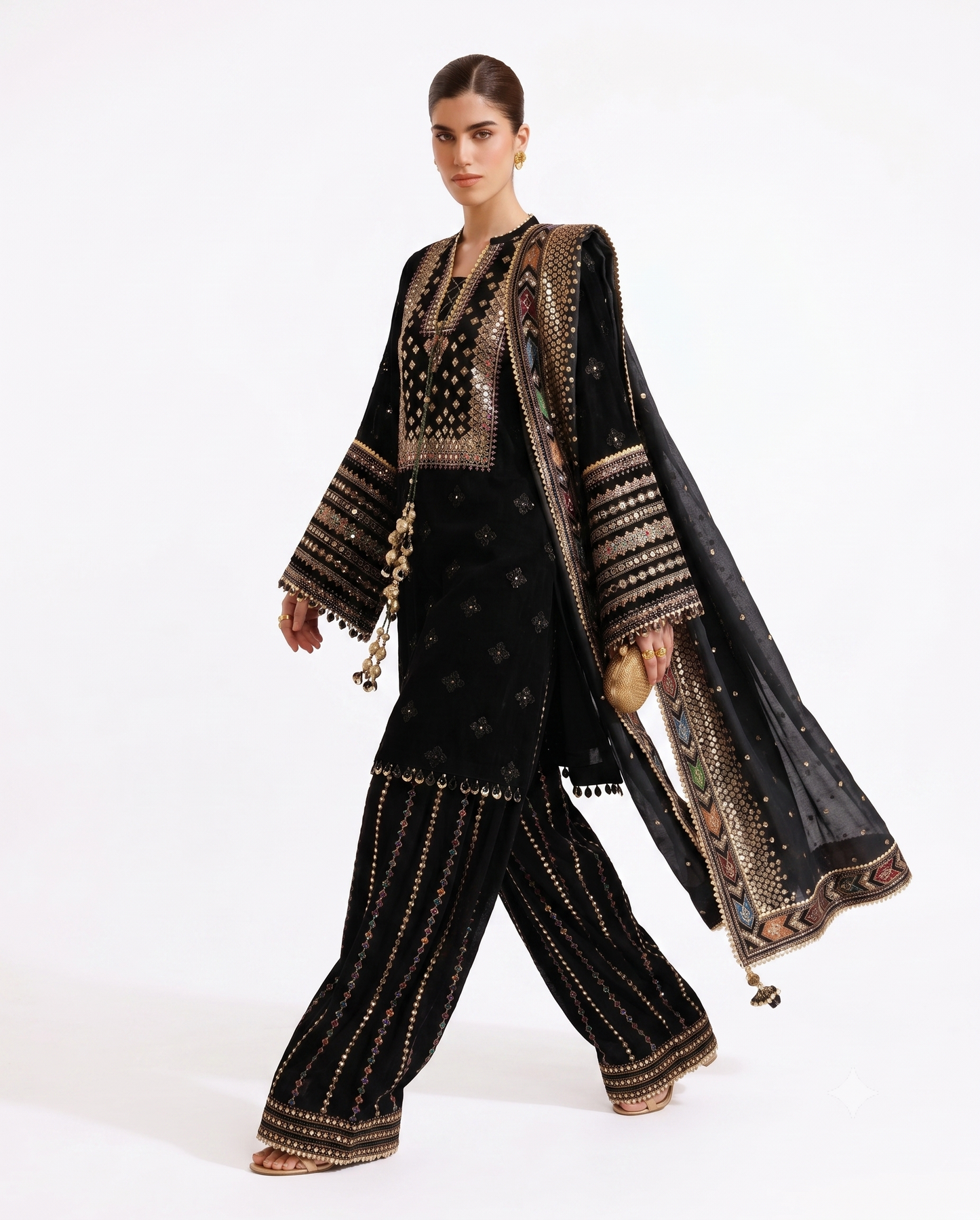 Brand: Jazmín Premium  Collection: Embroidered Luxury Lawn  Product Code: AK-3322  Style: 3 - Piece Suit