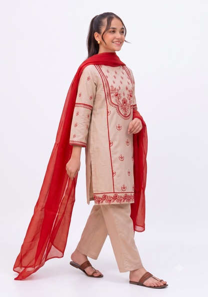 Brand: Rumi's Kids  Collection: Embroidered Luxury Lawn  Product Code: AK-2280  Style: 2-Piece (Shirt & Trouser)