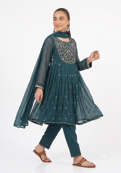 Brand: Ochre Kids  Collection: Embroidered Luxury Lawn  Product Code: AK-2268  Style: 2-Piece (Shirt & Trouser)