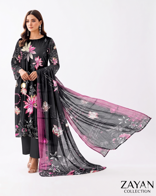 Zayan Collection – Kashish Bana Dora Bold Print (Vol #1101)