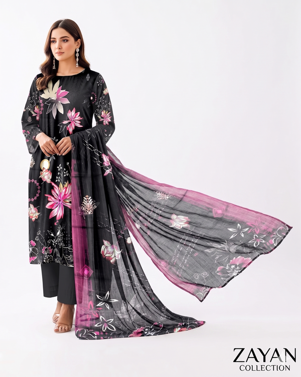 Zayan Collection – Kashish Bana Dora Bold Print (Vol #1101)