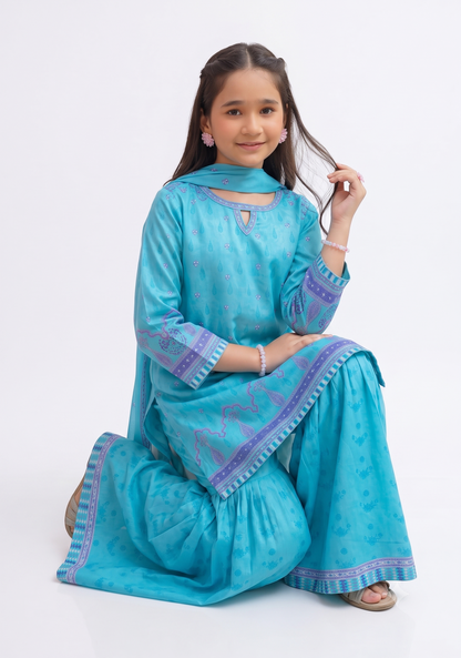 Brand: Ochre Kids  Collection: Embroidered Luxury Lawn  Product Code: AK-2267  Style: 2-Piece (Shirt & Trouser)