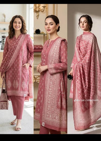 Rosewood Radiance: The Monochromatic Block Print Collection V342