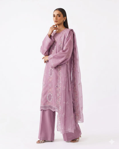 Kayseria Premium Embroidered Luxury Lawn – 3 Piece Suit (AK-3400)