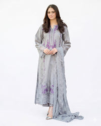 Libaas Premium Embroidered Luxury Lawn – 3-Piece Suit (AK-3326)