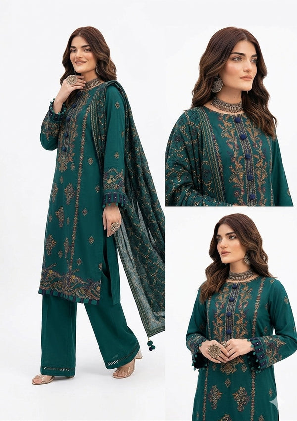 Ramsha Premium Embroidered Luxury Lawn – 3-Piece Suit (AK-3375)
