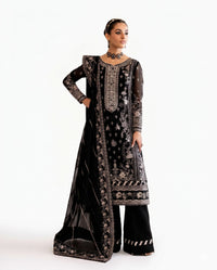 Luxury Black Embroidered 3 Piece Lawn Suit
