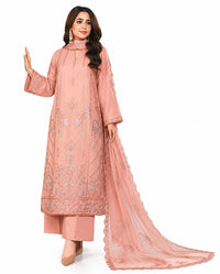 Rose Blush Embroidered Luxury Lawn Suit