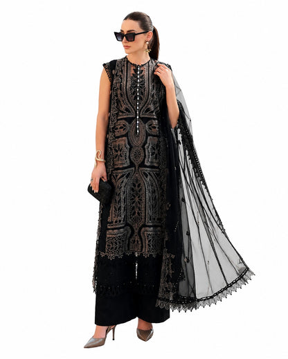 Midnight Majesty Embroidered Luxury Lawn Suit