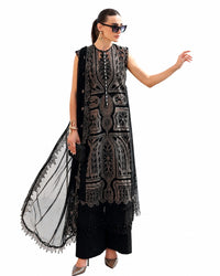 Midnight Majesty Embroidered Luxury Lawn Suit