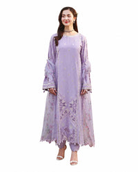 Lavender Blossom Embroidered Luxury Lawn Suit