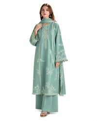 Mint Serenity Embroidered 3-Piece Lawn Suit