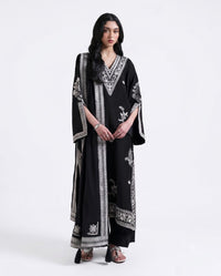 Noir Elegance Embroidered Lawn Suit