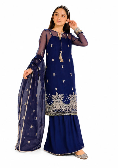 Royal Midnight Embroidered Kids Lawn 2-Piece Suit