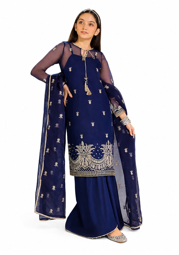 Royal Midnight Embroidered Kids Lawn 2-Piece Suit