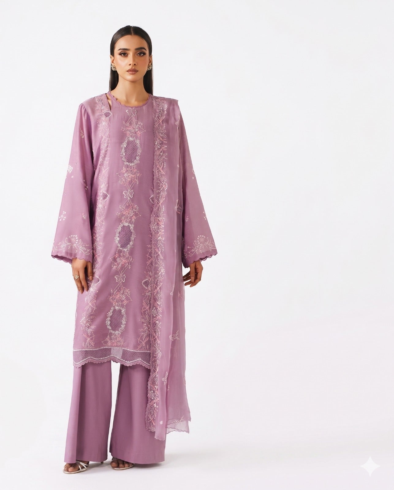 Kayseria Premium Embroidered Luxury Lawn – 3 Piece Suit (AK-3400)