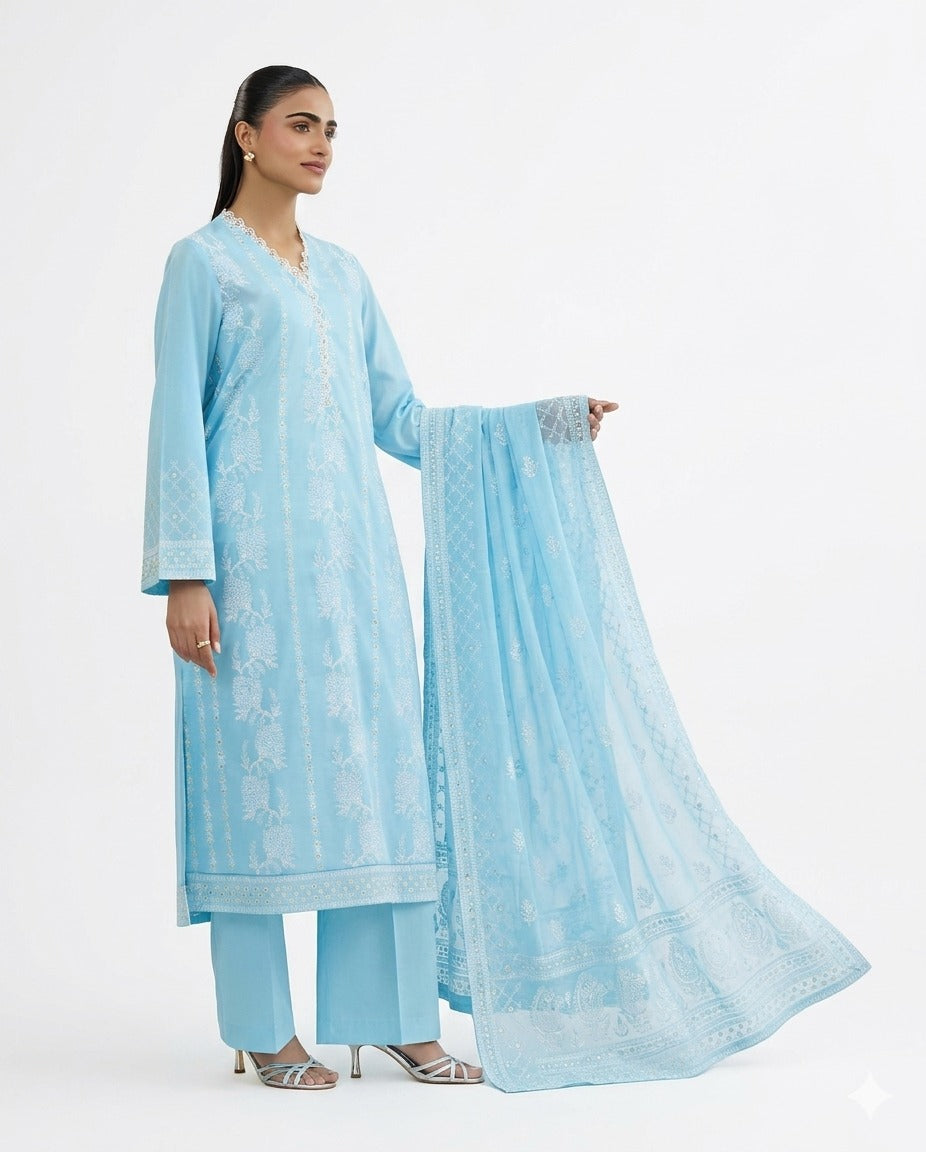 Kayseria Premium Embroidered Luxury Lawn AK3379