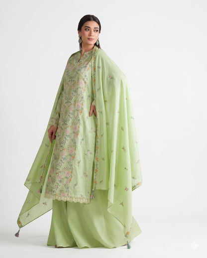 Kayseria Premium Embroidered Luxury Lawn – 3 Piece Suit (AK-3401)