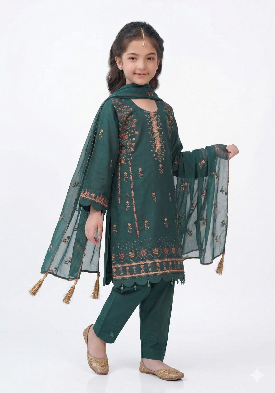 Fresh Birds Kids Embroidered Luxury Lawn – 2-Piece Suit (AK-2234)