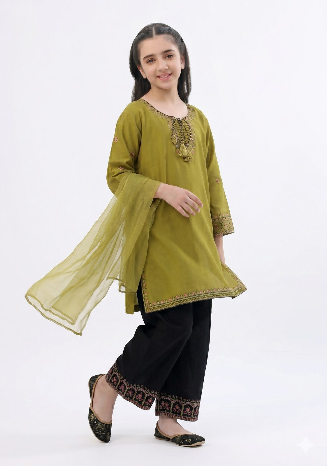 Fresh Birds Kids Embroidered Luxury Lawn – 2-Piece Suit (AK-2235)