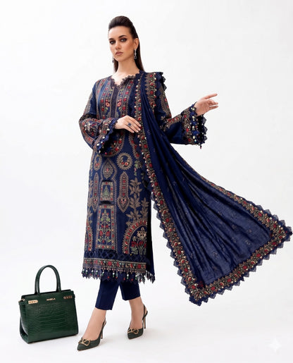 Maria.B. Premium Embroidered Luxury Lawn – 3-Piece Suit (AK-3309)