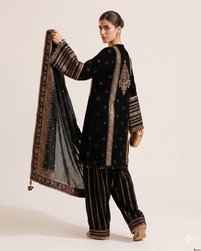 Jazmín Sequence Embroidered Premium Luxury Lawn – 3-Piece Suit (AK-3353)