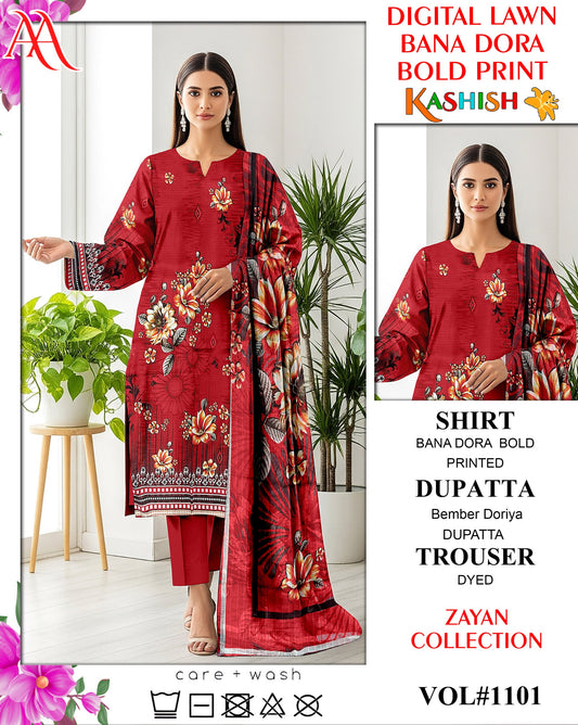Zayan Collection – Kashish Bana Dora Bold Print (Vol #1106