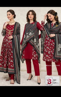 Bin Saeed Luxury Lawn – Printed 3 Piece Collection V 333